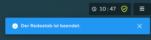 Ende der Redestabrunde