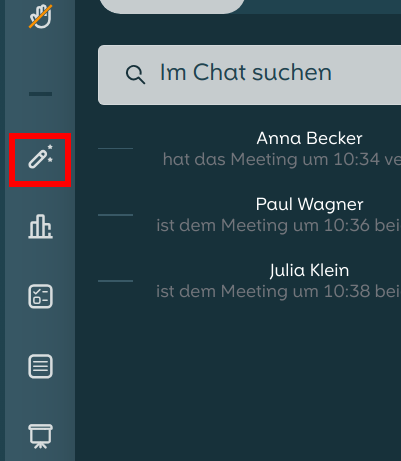 Redestab einschalten