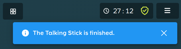 End of Talking Stick Session