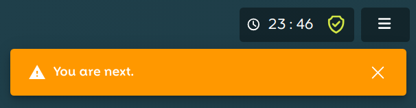 Notification for the next speaker