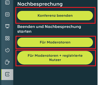 Nachbesprechung Einstellungen