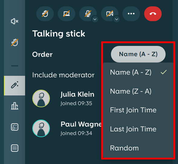 Speaking order