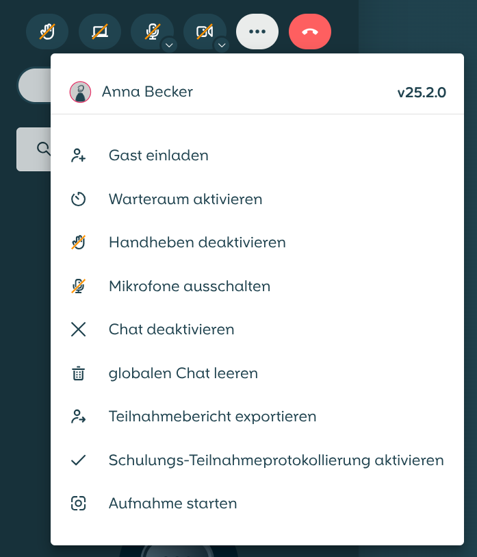 Aufnahme starten