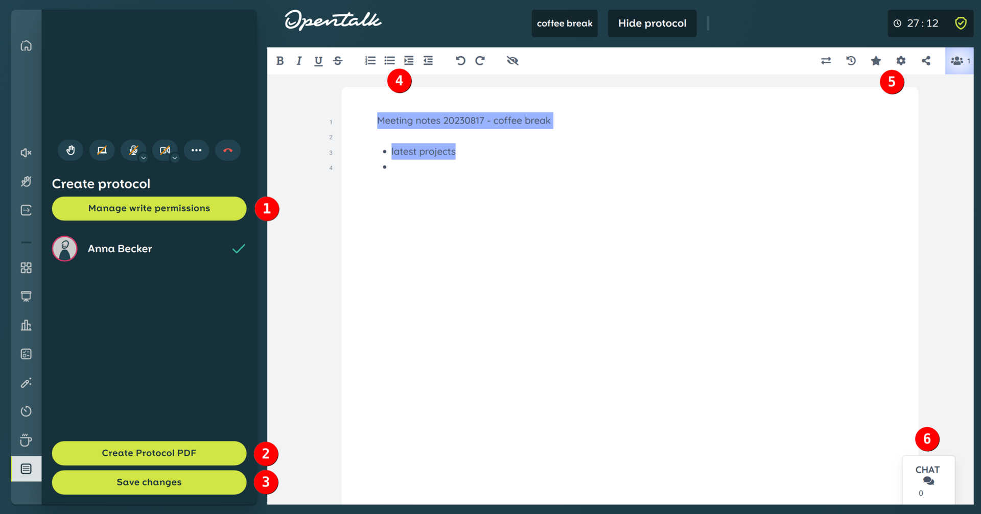 Meeting Minutes Editor