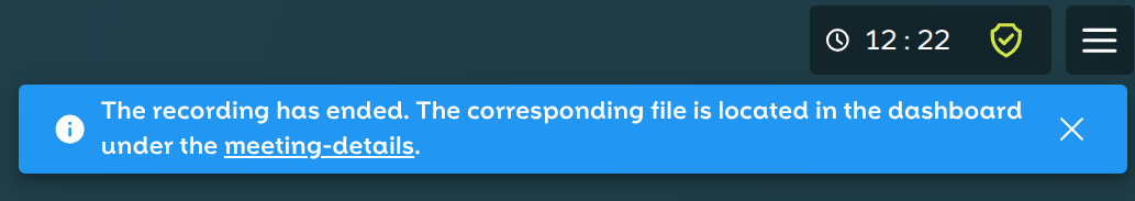 Stop recording